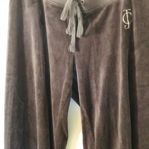 charcoal velour sweat pant only